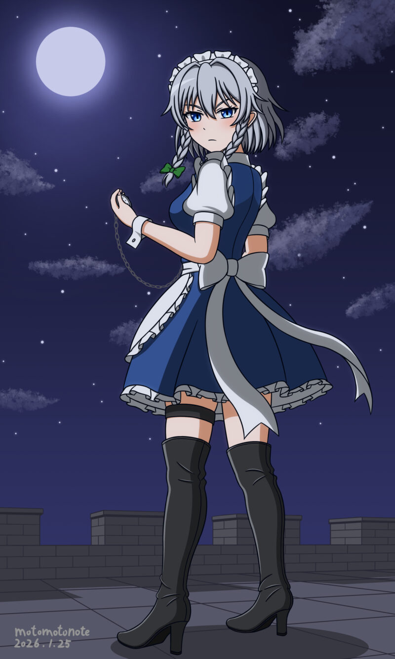 月と咲夜さん_ブーツ